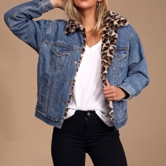 levi's leopard jacket